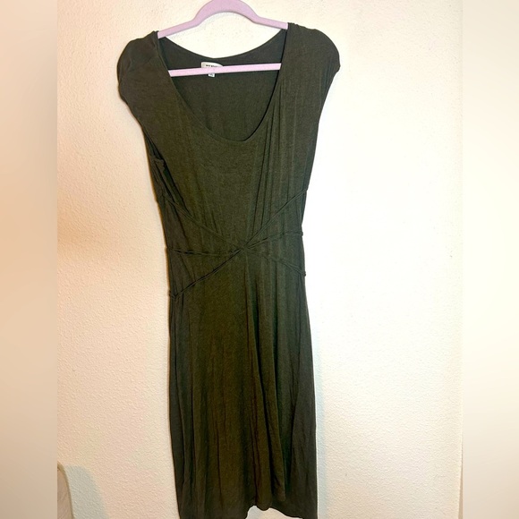 Max Studio Dresses & Skirts - Max Studio Womens Dress  khaki green Short Sleeve Knit Casual  Dress XL